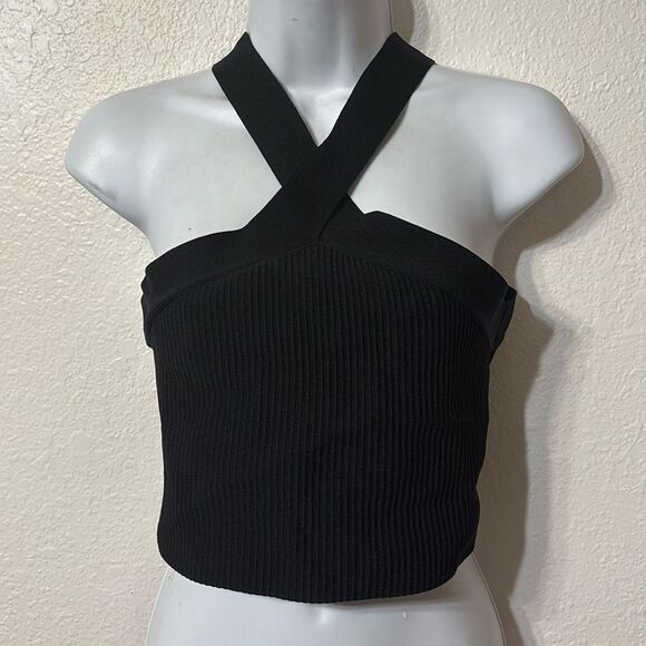 Sincerely Jules Ribbed Halter Tank Large - Picture 1 of 6